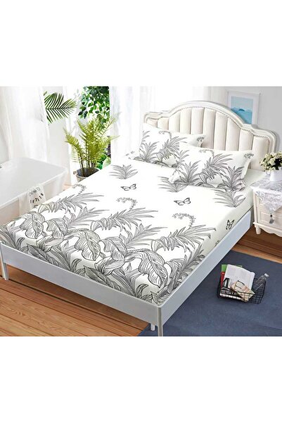 Casa de Vis Fitted sheet with elastic + 2 pillowcases, 180/200, Online, HJ-97