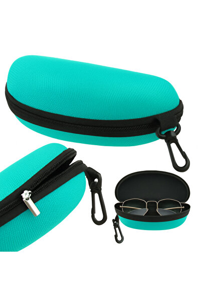 zola Glasses case, universal, soft lining, 17x8.5 cm, turquoise
