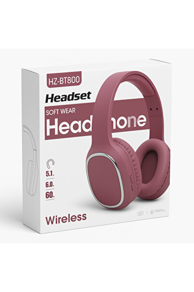 Generic Wireless Bluetooth Headphones HZ-BT800 - Pink