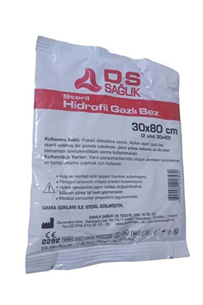 Damla Sağlık Ds Steril Gazlı Bez 30*80 - 2'li Pk