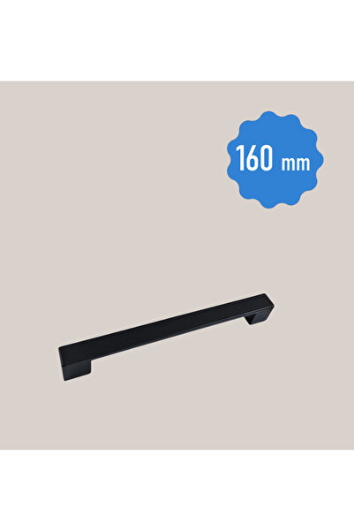 Köprü 160 mm Alüminyum Metal Siyah Geniş Dolap Çekmece Kulpları