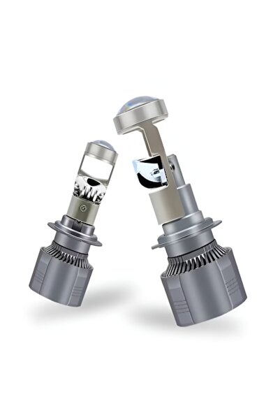 LOONATIQ Set de 2 becuri LED H7 cu lupa pentru, 300W, 12V, 16000 lumeni, CANb...