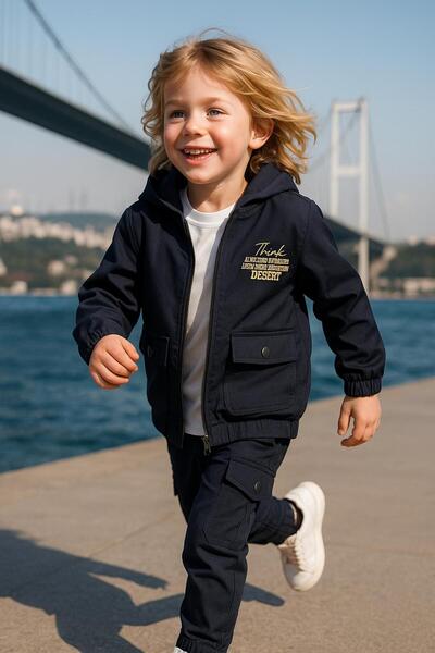 inowesta trend Boy's Premium Softshell Hooded Top Quality Parachute Fabric 3-Piece Suit