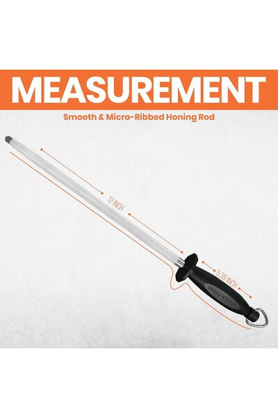 Utopia Kitchen Steel Knife Sharpening Rod, 30 cm