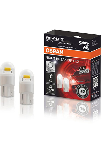 Osram Night Breaker LED W5W – RAR Certified, 1W, 5700K, 80 lm