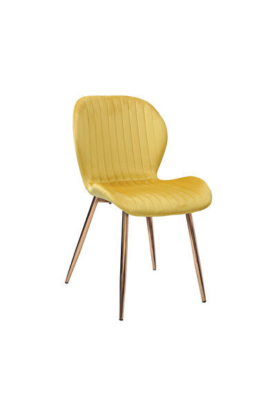 ARTA DOOR Opal Textile Chairs, Rose Gold Leg - Modern, HoReCa, Kitchen, Living Room, Office, Bedrooms, Hallways