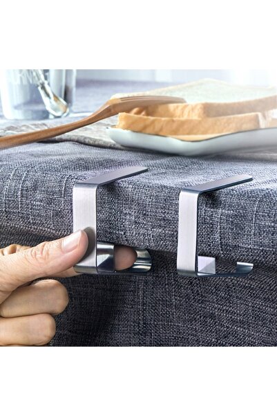 zola Set of 4 tablecloth clamps, stainless steel, 6 x 5 x 1.5 cm, silver