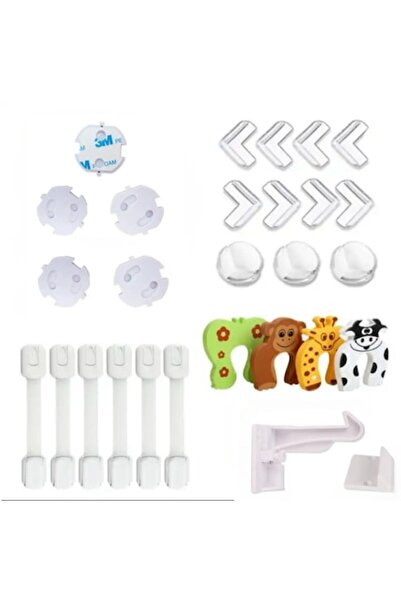 OEM Child Safety 27-Piece Kit - Outlet Covers, Adjustable Belt Locks, Corner Protectors, Drawer Lock