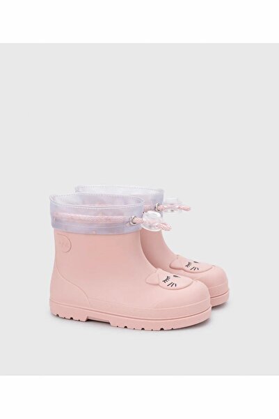 IGOR Mendi Gato Borrego Children's Rain Boots with Fur Inside - Pink