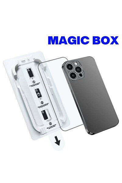 Fibaks iPhone 15 - 16 Premium Quality Hd+ Glass Full Screen Protector with Application Tool Shatterproof Glass