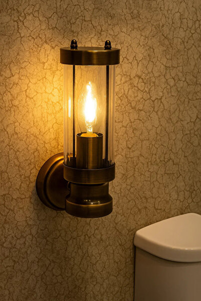 Tel Lighting Yıldız Cam Tekli, Bakır