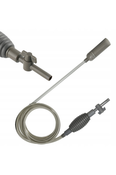zola Aquarium vacuum cleaner with manual pump and valve, adjustable valve, length 1.7 m, transparent