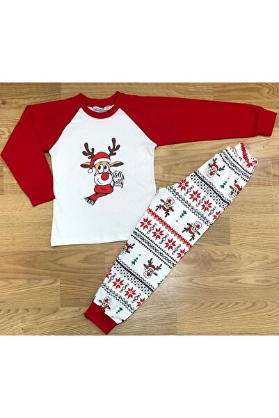 ALVİM KİDS Girls and Boys (Unisex) New Year's Pajama Set