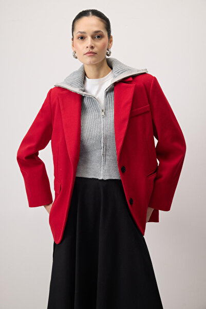 Touché Privé Zipped Wide Neck Tricot Cardigan