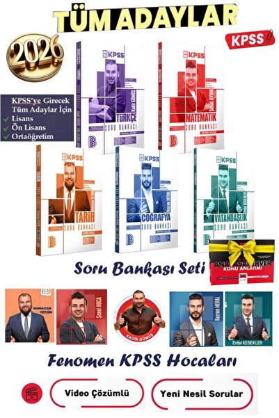 Panem Yayınları 2026 Benim Hocam Yayınları KPSS Tüm Dersler Soru Bankası Seti...