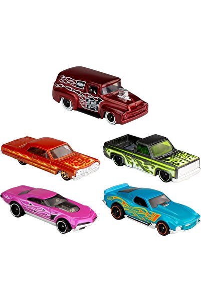 HOT WHEELS Basic Car Set, 5 Pieces (Code DJG23) - Multi-colored