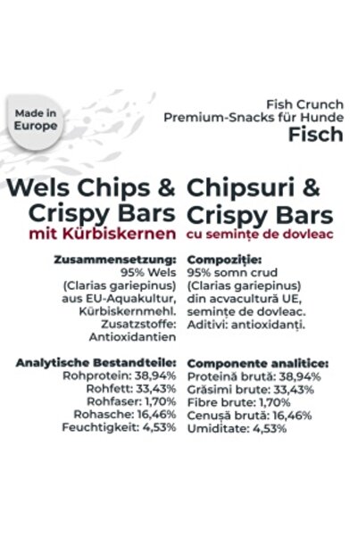 ECO NRG PET FOOD Fish Snacks Crispy Bars with Pumpkin Seeds | 125 g