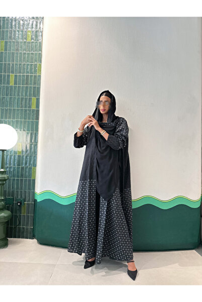 AYA MWT523 - عباية ركامة أسود