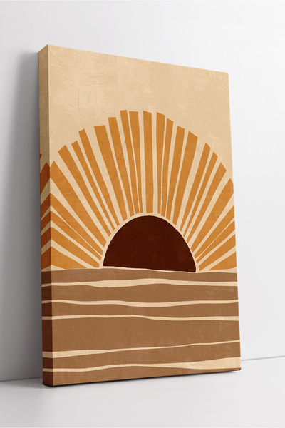 KOSS Dijital Pictură abstractă pe pânză Boho cu răsăritul soarelui – Decor de...