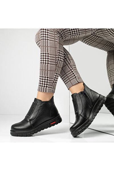 Modlet.ro Women's black boots with zipper MOD12205