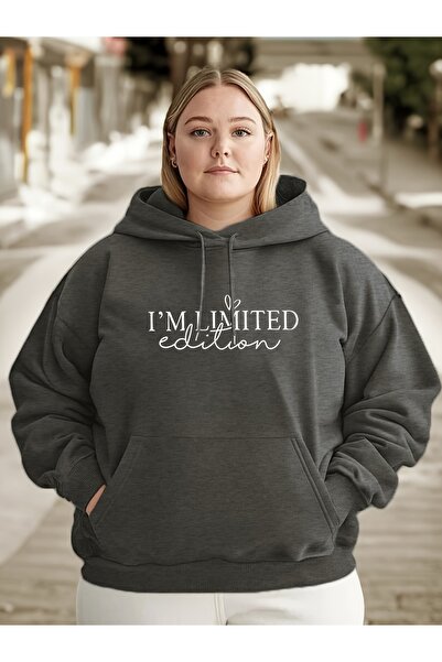 MODAVİBE Hanorac unisex cu glugă, imprimat, cu buzunar cangur