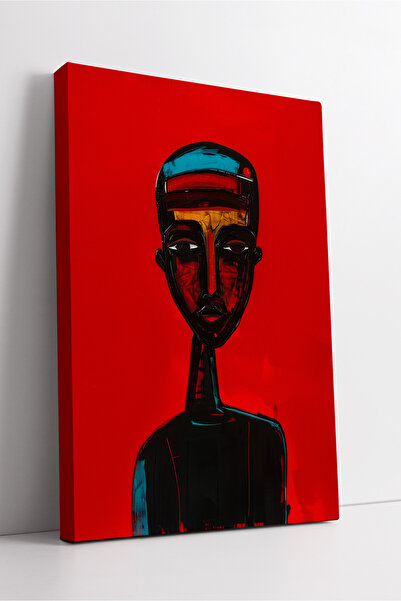 KOSS Dijital Αφηρημένο ανδρικό πορτρέτο με κόκκινο φόντο Σύνθεση προσώπου σε ...