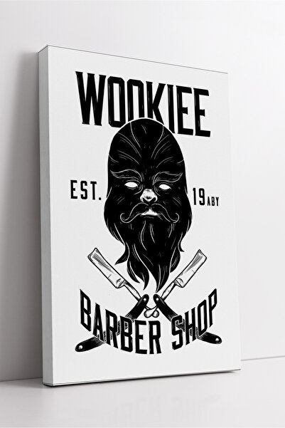 KOSS Dijital Tablou de pânză proiectat de Wookiee Barber Shop, alb-negru, ret...