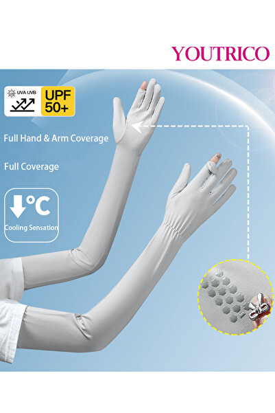 Youtrico Sun Protection Gloves Summer Cycling Fingerless Gloves for Driving