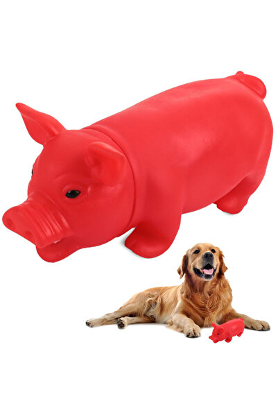 zola Toy for dogs, piggy model, with sounds, 15.5x9x7.5 cm, red