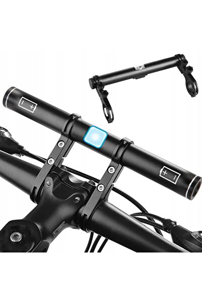 zola Handlebar extension with 5V powerbank, 2000mAh battery, USB charging, 20.5x2 cm, black