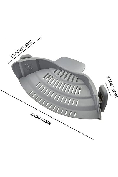mediLOGIC Silicone strainer with grip suitable for pots, bowls, pans, BPA-free, black, mediLOGIC™
