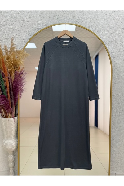 MİHRA STORE Φόρεμα με μανίκια Candella Reglan-AS4102 Ανθρακί