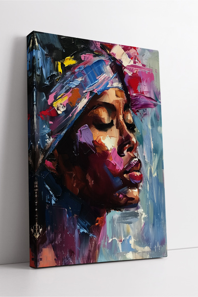 KOSS Dijital Portret emoțional de femeie cu detaliu de pensulă colorată, pict...