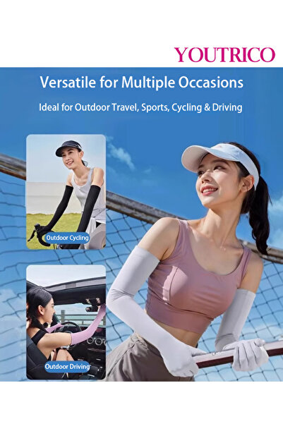 Youtrico Sun Protection Gloves Summer Cycling Fingerless Gloves for Driving