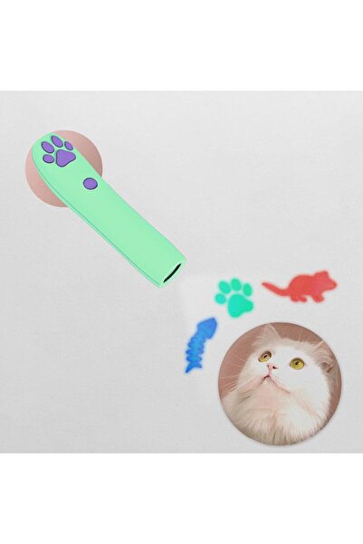 zola Cat toy with laser, plastic, 11.5x2.5 cm, green