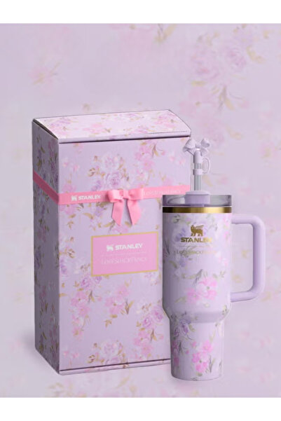 Twisoo Stanley Loveshack Fancy Floral 40oz Tumbler with Straw & Carry Bag – Limited Edition 304 Stainley