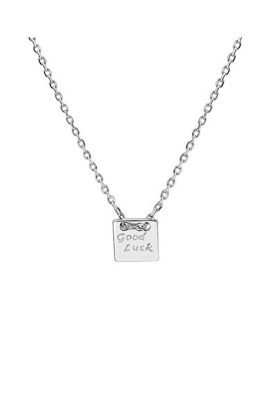 Takara Rhodium-plated silver necklace Good Luck