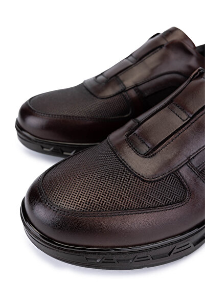 Tamer Tanca Men's Genuine Leather Brown Sneakers & Sports Boots