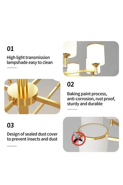 Sumkyle Glass Chandelier Lighting 6 Lights Dining Chandelier Light Fixture Ceiling Entryway Ceiling Lighting