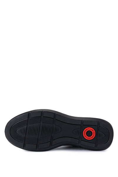 Tamer Tanca Men's Genuine Leather Black Casual Shoes