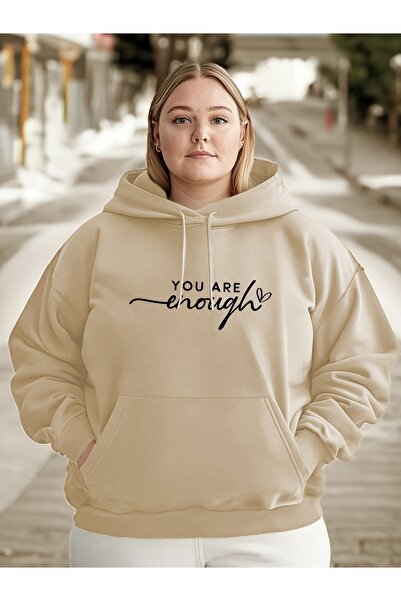 Jakinta Outdoors Unisex Kapüşonlu Baskılı Kanguru Cepli Şardonlu Sweatshirt