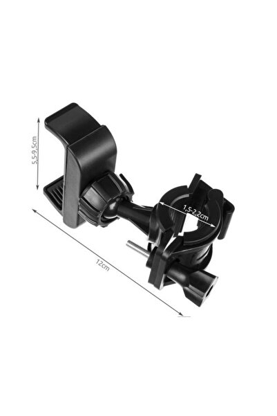 zola Phone holder, for bicycle handlebars, adjustable grip and silicone, black