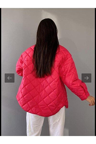MODALİST Pink waterproof jacket with baklava pattern