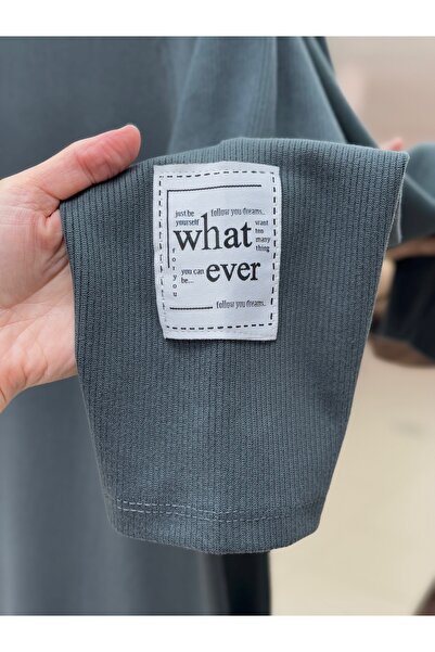 MİHRA STORE Φόρεμα Αλέσια Ρέγκλαν με λογότυπο στο μανίκι-NA2368 Ανθρακί