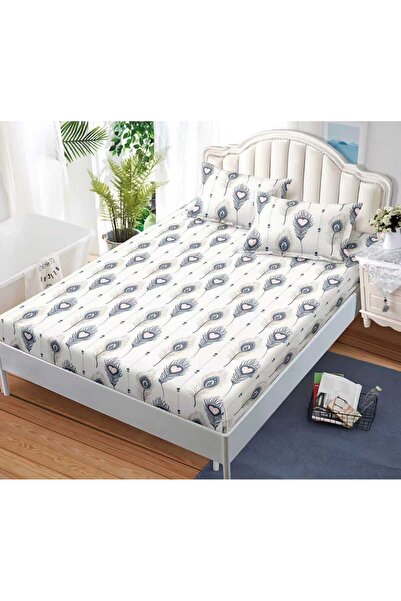 Casa de Vis Fitted sheet with elastic + 2 pillowcases, 180/200, Online, HJ-124