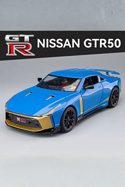 craftivio Mavi Işıklı Sesli 1:24 Ölçek İnce Detay Açılır Kapı Nissan GT-R50 P...