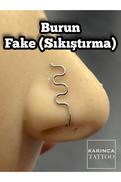 Karınca Piercing Burun Fake Hızma Nostril Sıkıştırma Piercing Yılan