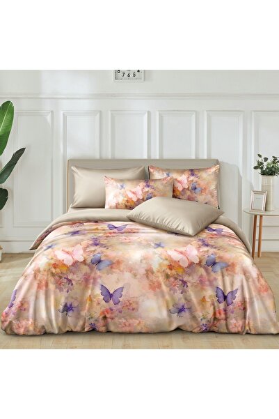CHIRASO CHIRASO Bed Linen, Fine SATIN 4 Pieces ELASTIC Fitted Sheet 180x200 Duvet Cover 200x230 2 Pillowcases