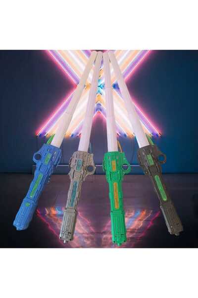 LRS STORE Pilli Işıklı Hareket Sensörlü Sesli Samuray Kılıcı Katlanır Oyuncak...