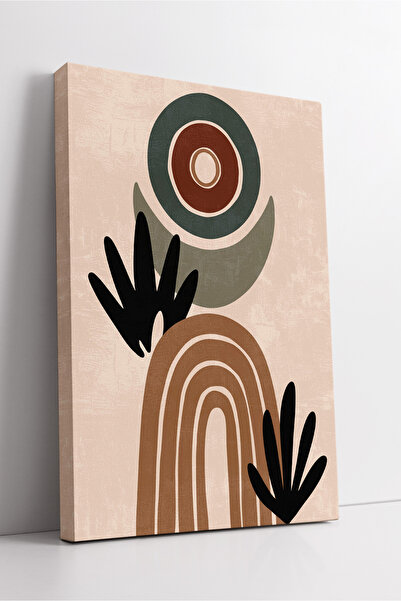 KOSS Dijital Tablou de pânză boho cu model abstract de soare și plante – Deco...